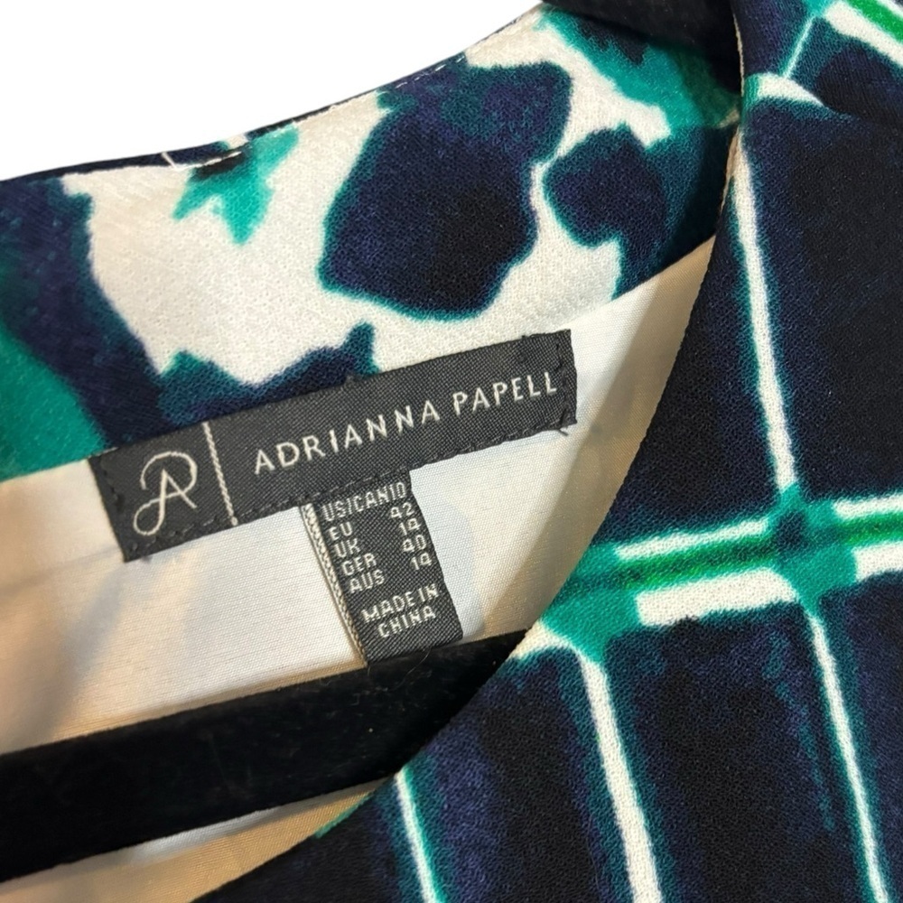 Adrianna Papell Business Sleeveless Printed Crepe Floral Shift Dress Size 10 - Picture 3 of 13